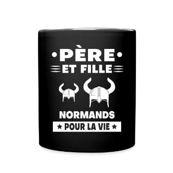 Father and daughter Norman dad Viking - Full Colour Mug - black - Front
