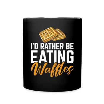 Waffle Lover Gifts - Full Colour Mug - black - Front