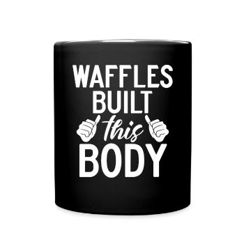 Waffle Lover Gifts - Full Colour Mug - black - Front