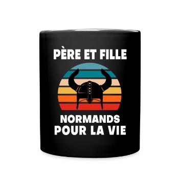 Father and daughter Norman dad - Full Colour Mug - black - Front