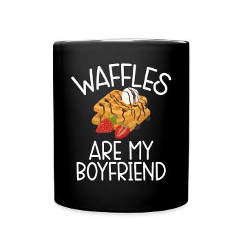 Waffle Lover Gifts - Full Colour Mug - black - Front
