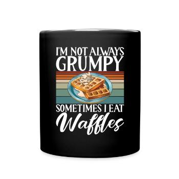 Waffle Lover Gifts - Full Colour Mug - black - Front