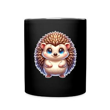 Hérisson - Mug uni - noir - Devant