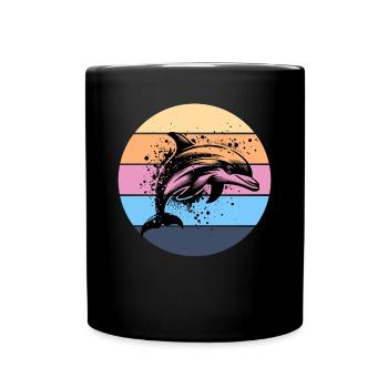 Delfin - Tasse einfarbig - Schwarz - Vorne