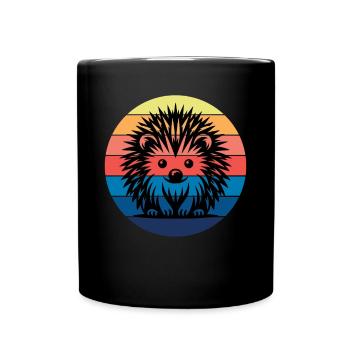 Hérisson - Mug uni - noir - Devant