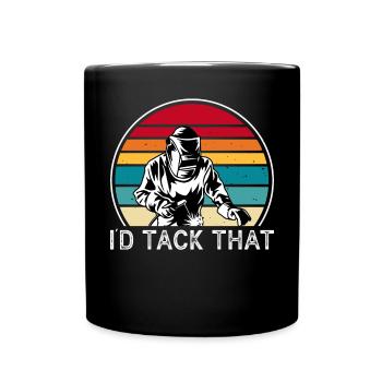 Schweißer-Sprichwort: Lustiger Schweißkesselbauer-Schweißer - Tasse einfarbig - Schwarz - Vorne