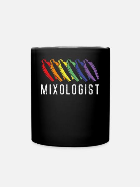 Bartender Mixologist Rainbow - Tasse einfarbig - Schwarz