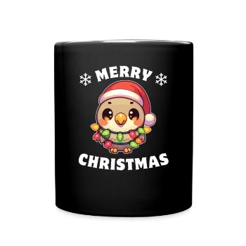 Weihnachten Lichterkette Unzertrennliche - Tasse einfarbig - Schwarz - Vorne