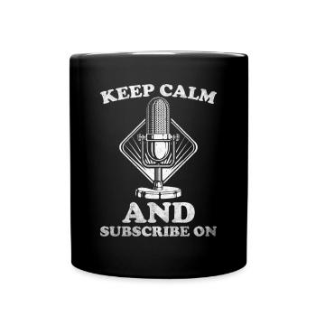 Podcast Host Podcaster Podcasting Podcast Listener - Full Colour Mug - black - Front