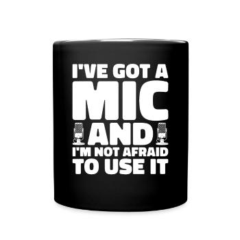Podcast Host Podcaster Podcasting Podcast Listener - Full Colour Mug - black - Front