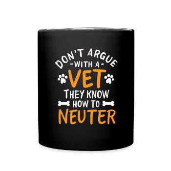 Tierarzt - Tasse einfarbig - Schwarz - Vorne