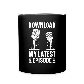 Podcast Animateur Podcasteur Podcasting Podcast Auditeur de podcast - Mug uni - noir - Devant
