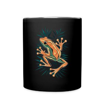 Coqui Frog Puerto Rico Artwork - Full Colour Mug - black - Front