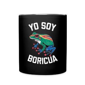 Yo Soy Boricua Frosch – Stolzes Puertoricaner - Tasse einfarbig - Schwarz - Vorne