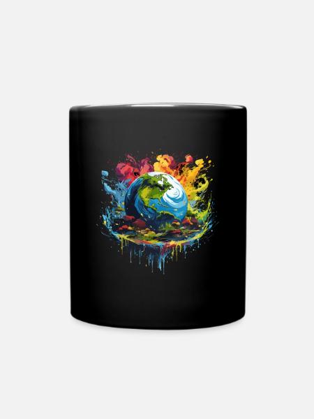 Respektier Muttererde Unseren Planeten Natur - Tasse einfarbig - Schwarz