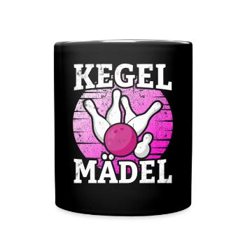 Kegel Mädel - Tasse einfarbig - Schwarz - Vorne