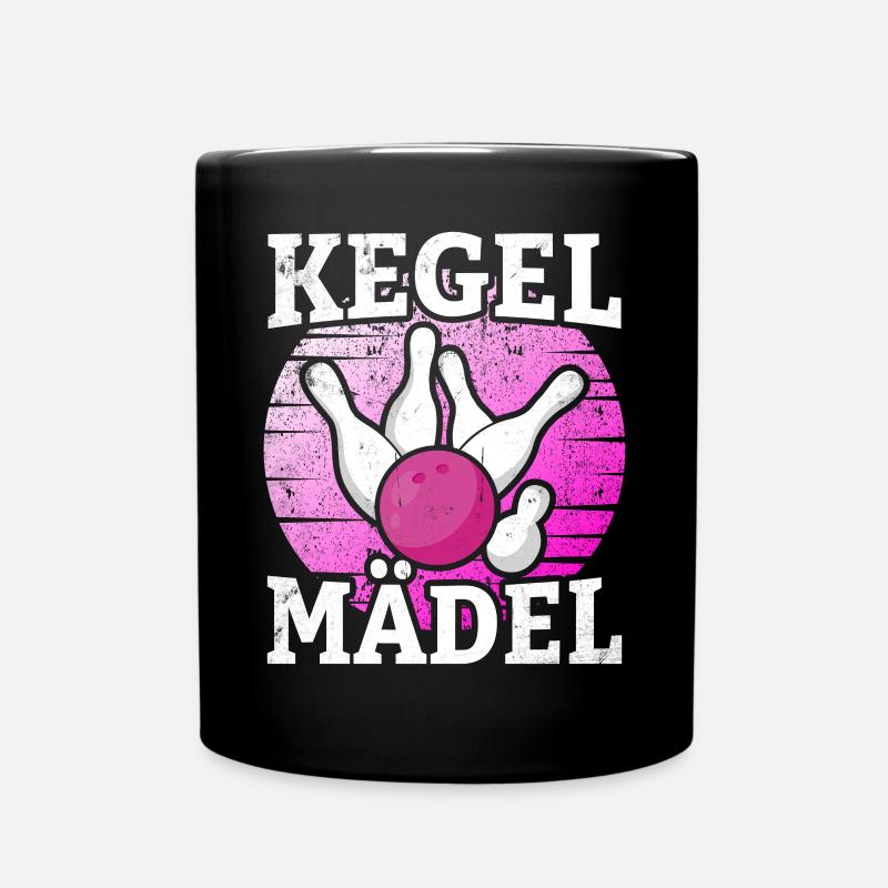 Kegel Mädel - Tasse einfarbig - Schwarz