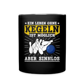 Une vie sans quilles est possible mais inutile - - Mug uni - noir - Devant