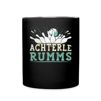Achterle Rumms - Funny saying for sports bowlers - Full Colour Mug - black - Front