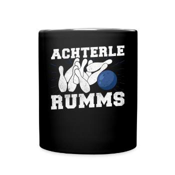 Achterle Rumms - Drôle de dicton pour les boulistes sportifs - Mug uni - noir - Devant