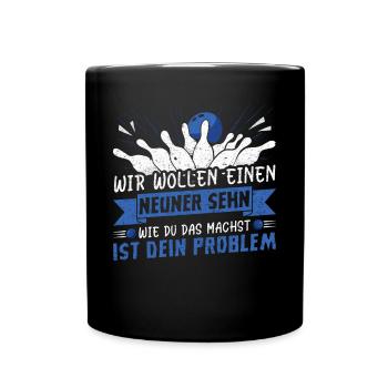 Kegel Mädel - Tasse einfarbig - Schwarz - Vorne