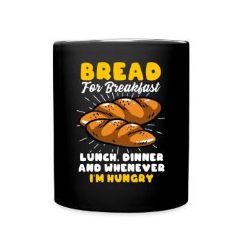 Brotbacken Brotbackautomat - Tasse einfarbig - Schwarz - Vorne