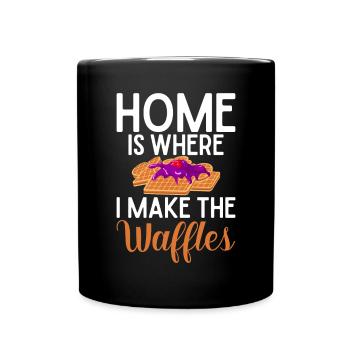 Waffle Lover Gifts - Full Colour Mug - black - Front