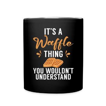Waffle Lover Gifts - Full Colour Mug - black - Front