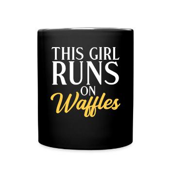 Waffle Lover Gifts - Full Colour Mug - black - Front