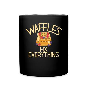 Waffle Lover Gifts - Full Colour Mug - black - Front