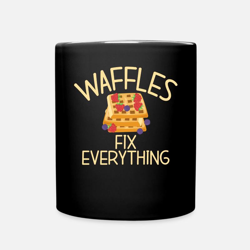 Cadeaux pour les amateurs de gaufres - Mug uni - noir