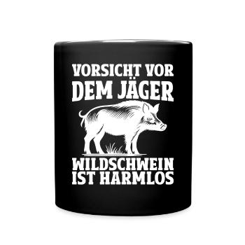 Jäger Jagd Jagdschein Jägerin Jagdbekleidung - Tasse einfarbig - Schwarz - Vorne