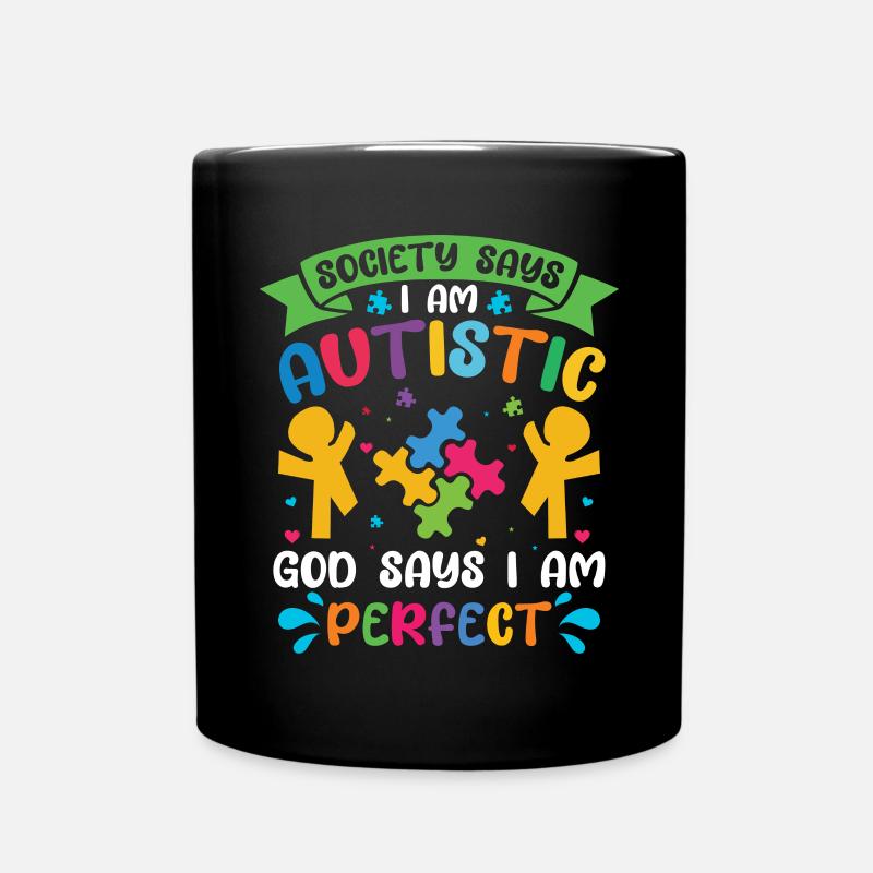 Autismus Awareness Day Autist Geschenk - Tasse einfarbig - Schwarz
