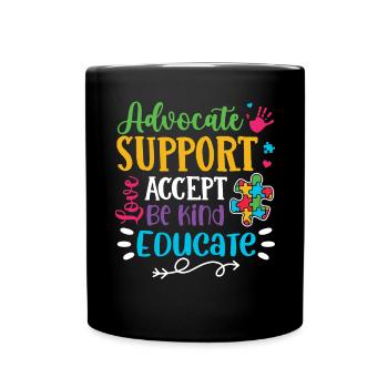 Autismus Awareness Day Autist Geschenk - Tasse einfarbig - Schwarz - Vorne