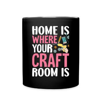 Artisanat Scrapbooking Scrapbooker Maison Où Salle d’artisanat - Mug uni - noir - Devant