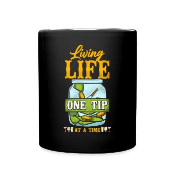 Barman Mixologue Vivre la vie - Mug uni - noir - Devant