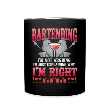 Barman Mixologue Barman Je suis - Mug uni - noir - Devant