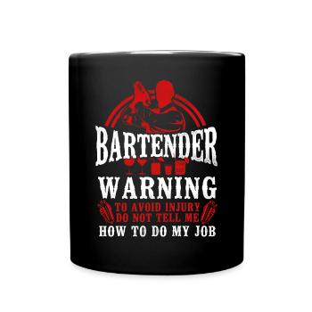 Bartender Mixologist Bartender - Full Colour Mug - black - Front