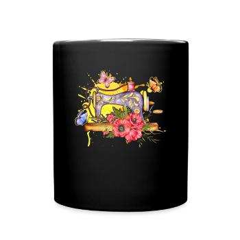 Couturière Sewing Lover Machine à coudre - Mug uni - noir - Devant