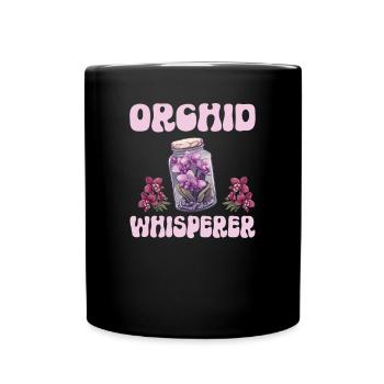 Orchid Whisperer Planzen Freund Orchideen - Tasse einfarbig - Schwarz - Vorne