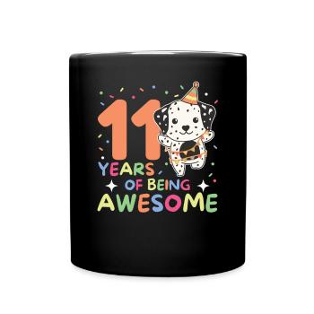 Les Dalmatiens pour leurs 11 ans enfants de onze ans - Mug uni - noir - Devant