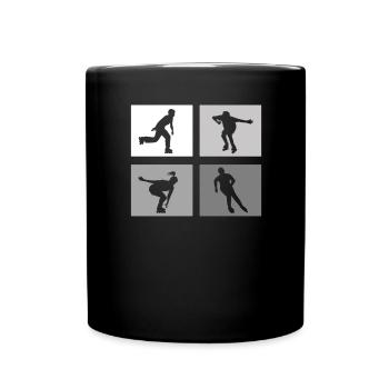 Inline-Skating Rollerskates Inline-Skater - Tasse einfarbig - Schwarz - Vorne