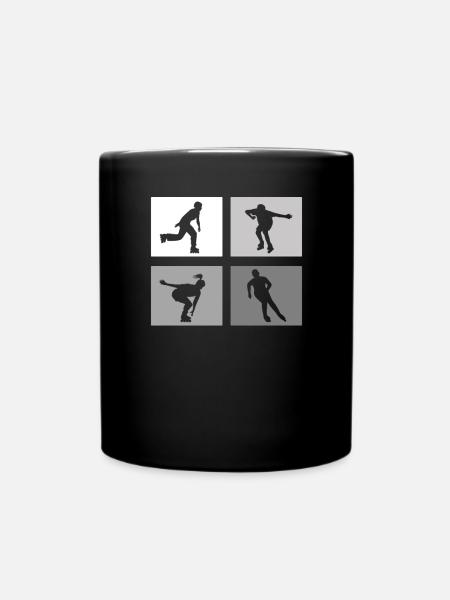 Inline-Skating Rollerskates Inline-Skater - Tasse einfarbig - Schwarz