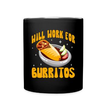 Burrito Gift - Tasse einfarbig - Schwarz - Vorne