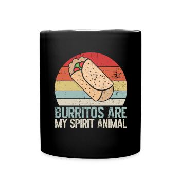 Burrito Gift - Full Colour Mug - black - Front