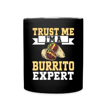 Burrito Gift - Tasse einfarbig - Schwarz - Vorne