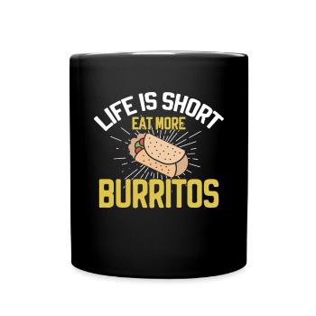 Burrito Gift - Tasse einfarbig - Schwarz - Vorne
