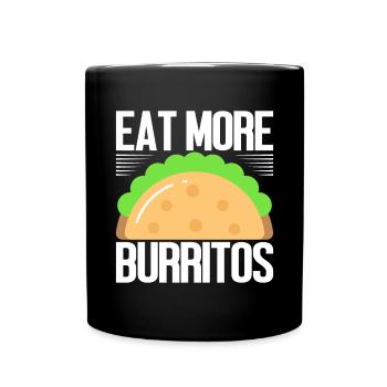 Burrito Gift - Tasse einfarbig - Schwarz - Vorne