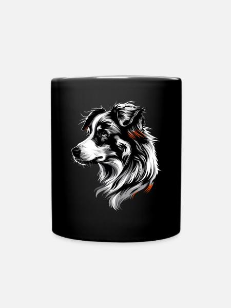 Australian Shepherd Hunde Liebhaber Süßer Aussie - Tasse einfarbig - Schwarz
