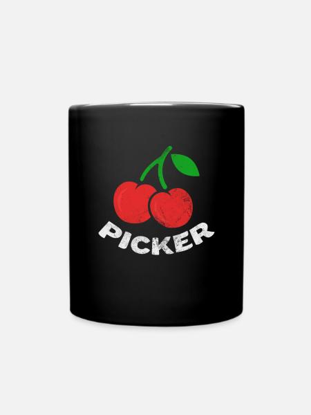 Kirsche - Tasse einfarbig - Schwarz